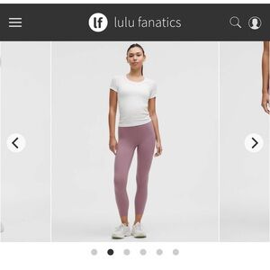 Lululemon Glow Up Super-High-Rise Crop 23" Lavender Lux NWT size 6